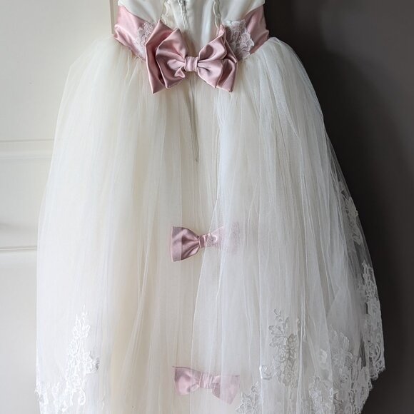 Stunning Ivory Lace Flower Girl/Special Occasion Gown - Picture 7 of 8